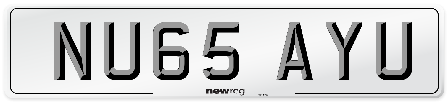 NU65 AYU Number Plate from New Reg